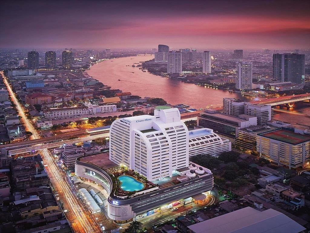 Aerial view of the hotel and surrounding city at Centre Point Plus Hotel Silom