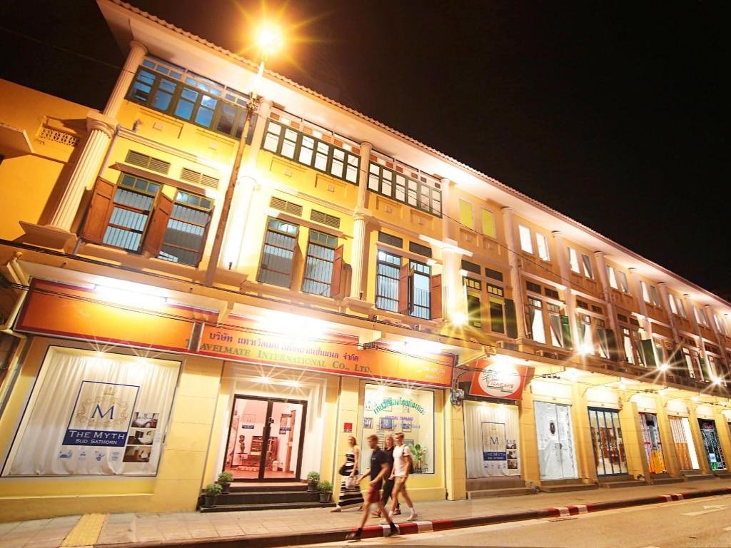 Historic street-facing hotel facade at The Myth-Sud Sathorn